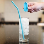 Silikoniniai šiaudeliai, 6 vnt.