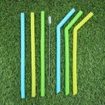 Silikoniniai šiaudeliai, 6 vnt.