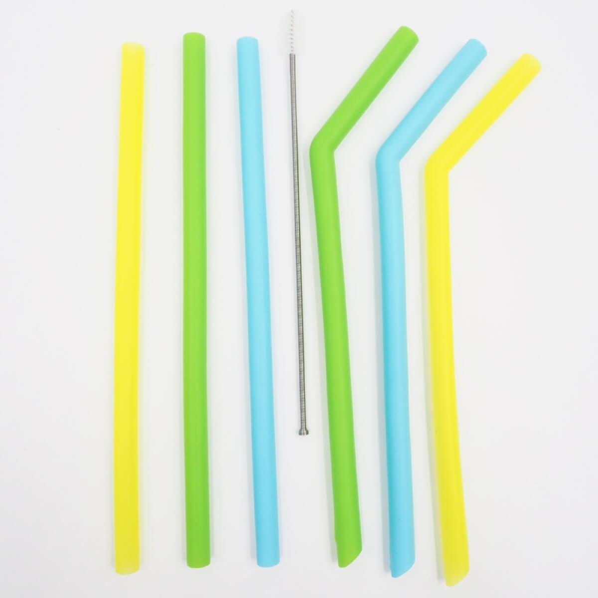 Silikoniniai šiaudeliai, 6 vnt.