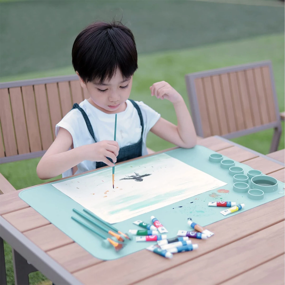 Silikoninis piešimo kilimėlis, Mėlynas