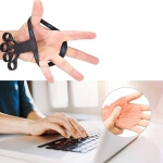 Rankos pirštų treniruoklis, juoda