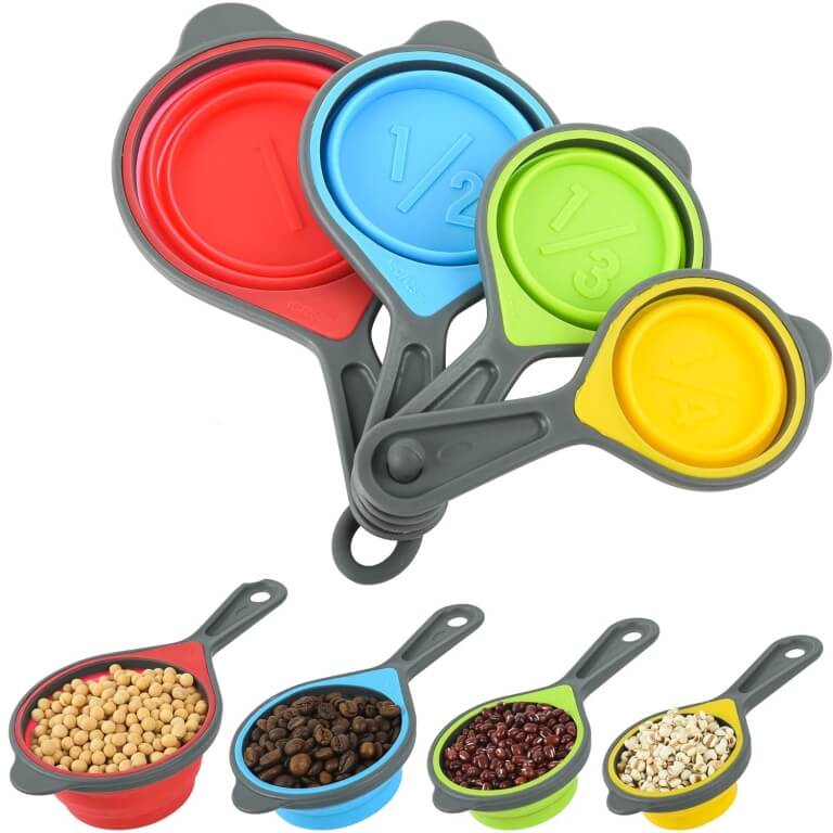 Silikoniniai matavimo šaukštai, 4 vnt.