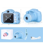Vaikiškas fotoaparatas su kamera 400mha, mėlynas