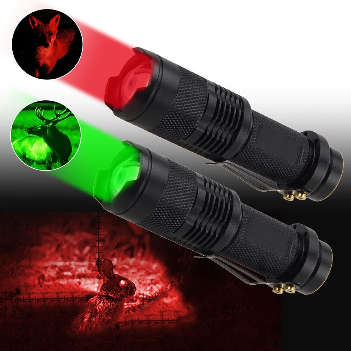 Medžioklinis prožektorius, raudonas