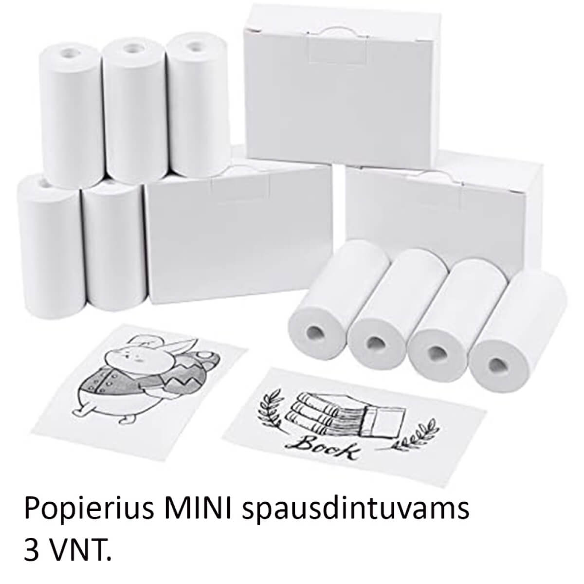 Popierius mini spausdintuvams, 3vnt