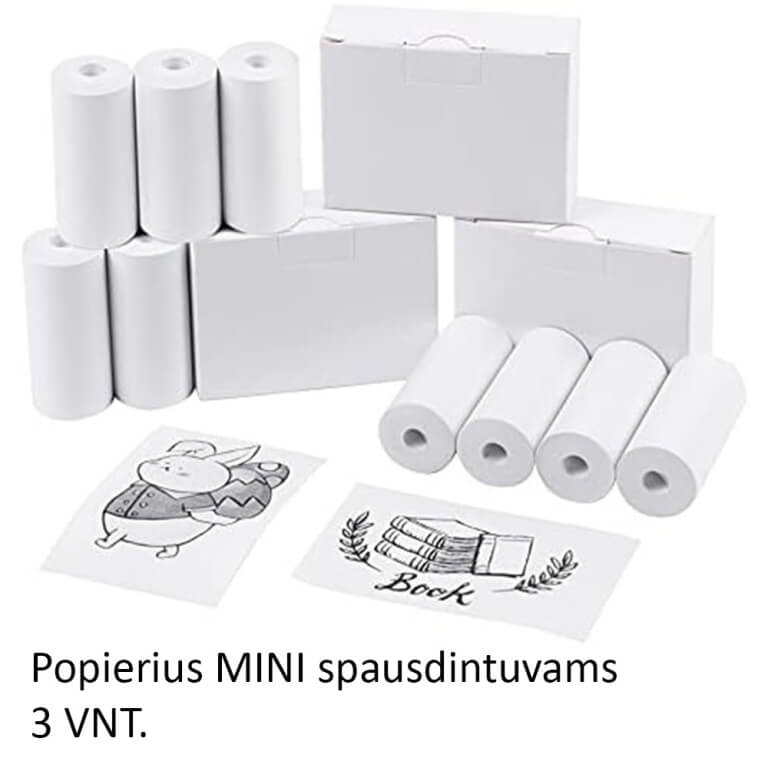 Popierius mini spausdintuvams, 3vnt
