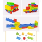 Plastikinės kaladėlės, 100 dalių