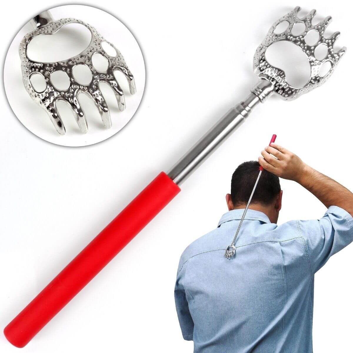 Teleskopinis nugaros kasiklis masažuoklis, 20cm