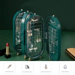 Papuošalų dėžutė su veidrodžiu žalia