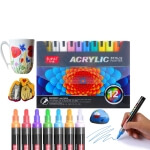 Akriliniai flomasteriai UPAI 12 spalvų