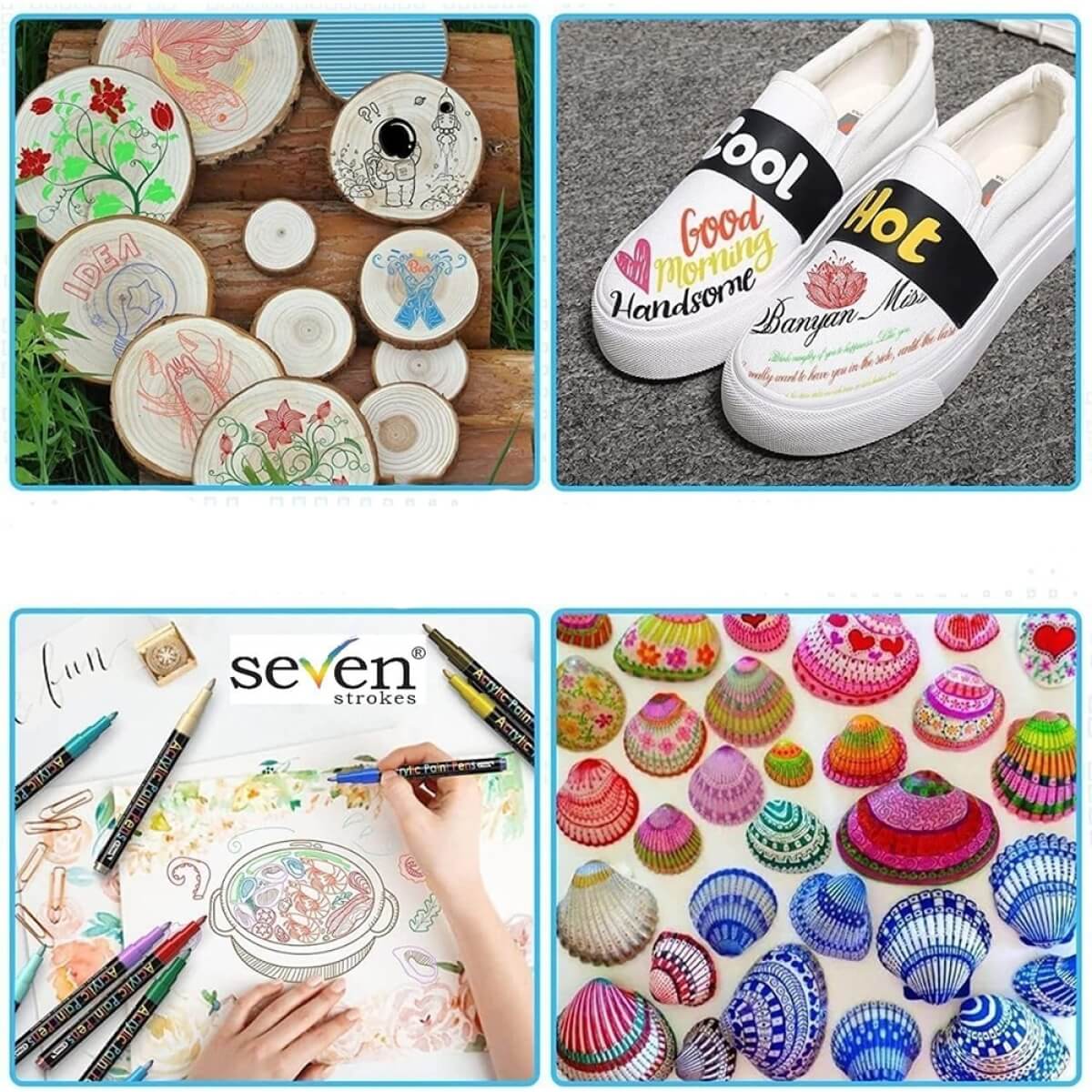 Akriliniai flomasteriai UPAI 12 spalvų