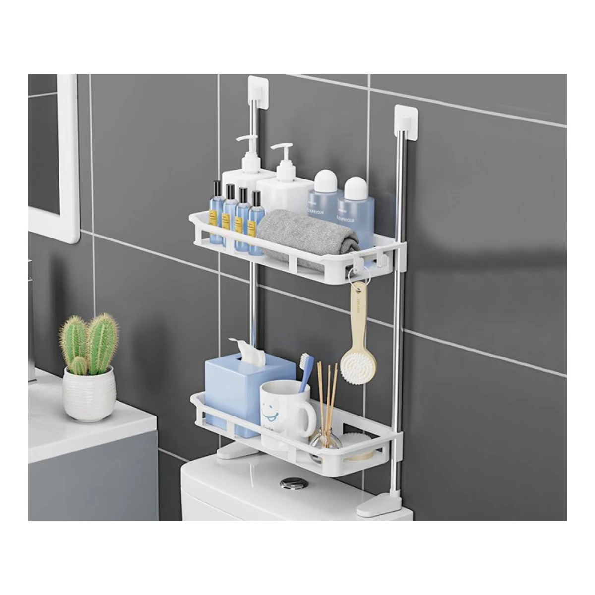 Vonios kambario lentyna virš klozeto