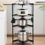 Kampinė lentyna JUODA