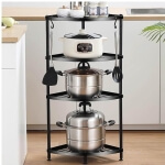 Kampinė lentyna JUODA