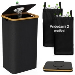 Taros rūšiavimo šiukšliadėžė (JUODA)