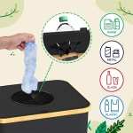 Taros rūšiavimo šiukšliadėžė (JUODA)