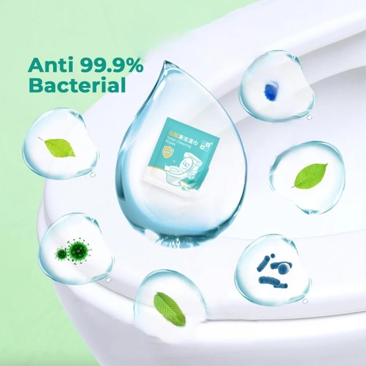 Drėgnos servetėlės WC valymui, 15 vnt.