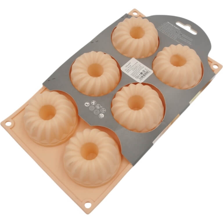 Silikoninė kepimo forma keksiukams (6 vietų)