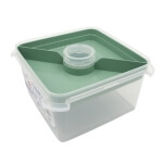 Kvadratinė maisto dėžutė su įrankiais ir vidiniu skyriumi (2,25 l)