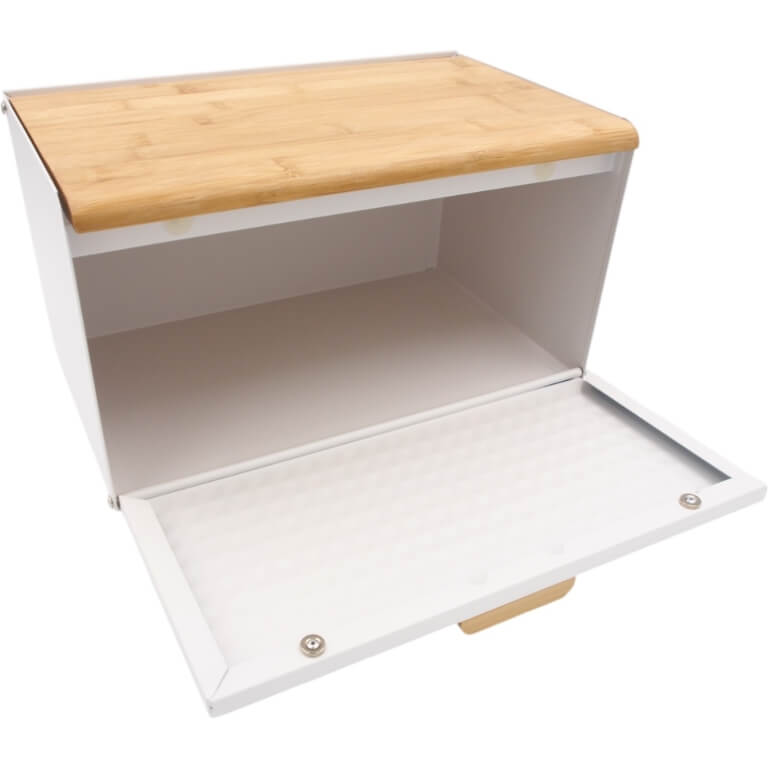 Metalinė duoninė su bambuko dangčiu