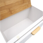 Metalinė duoninė su bambuko dangčiu