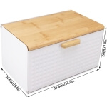 Metalinė duoninė su bambuko dangčiu