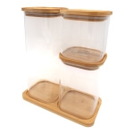 Stikliniai maisto saugojimo indeliai