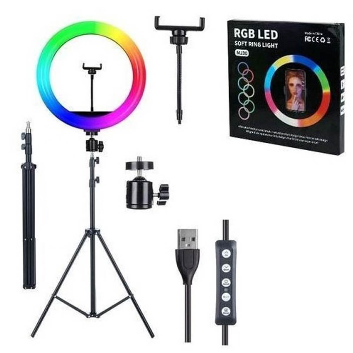 RGB žiedo formos lempa