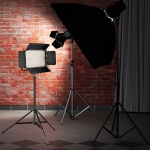 LED panelinė lempa su trikoju 800 pro KIT