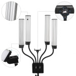 LED panelinės lempos su trikoju