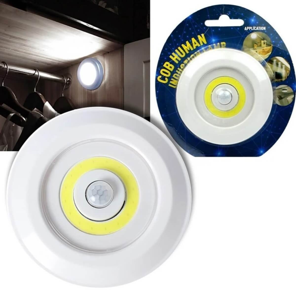 Belaidis šviestuvas su judesio davikliu