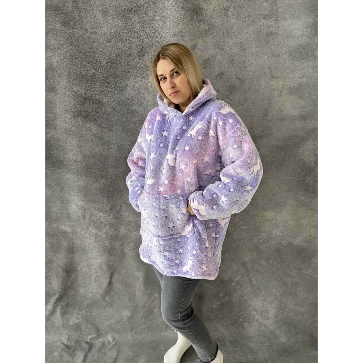 Pledas džemperis šviečiantis XXL , rožinė