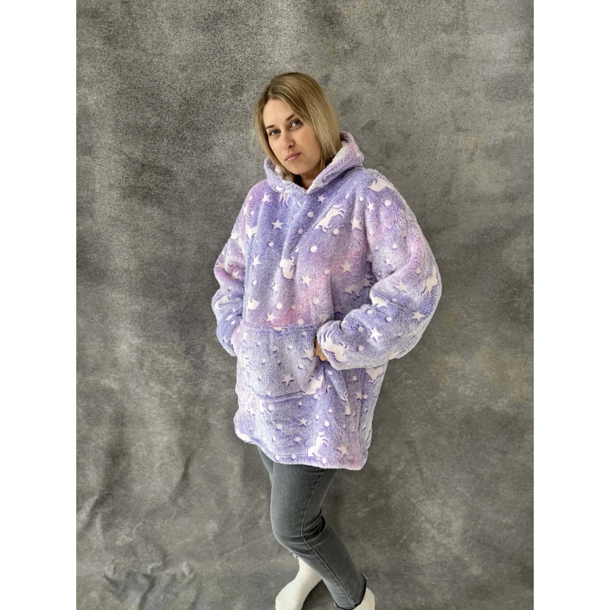 Pledas džemperis šviečiantis XXL , rožinė