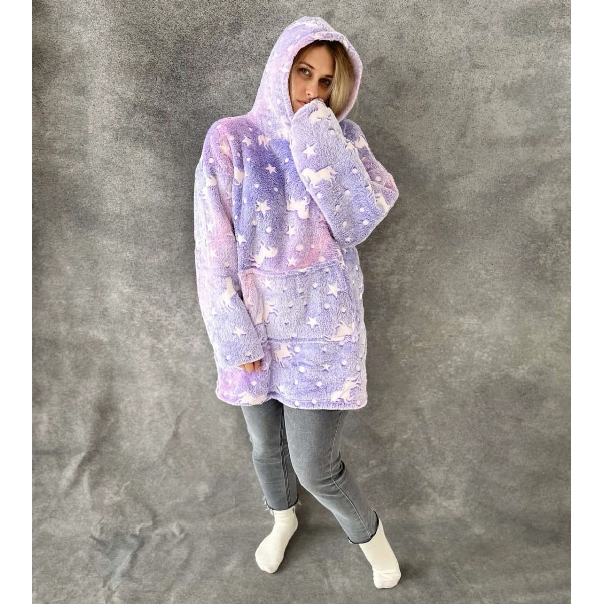 Pledas džemperis šviečiantis XXL , rožinė