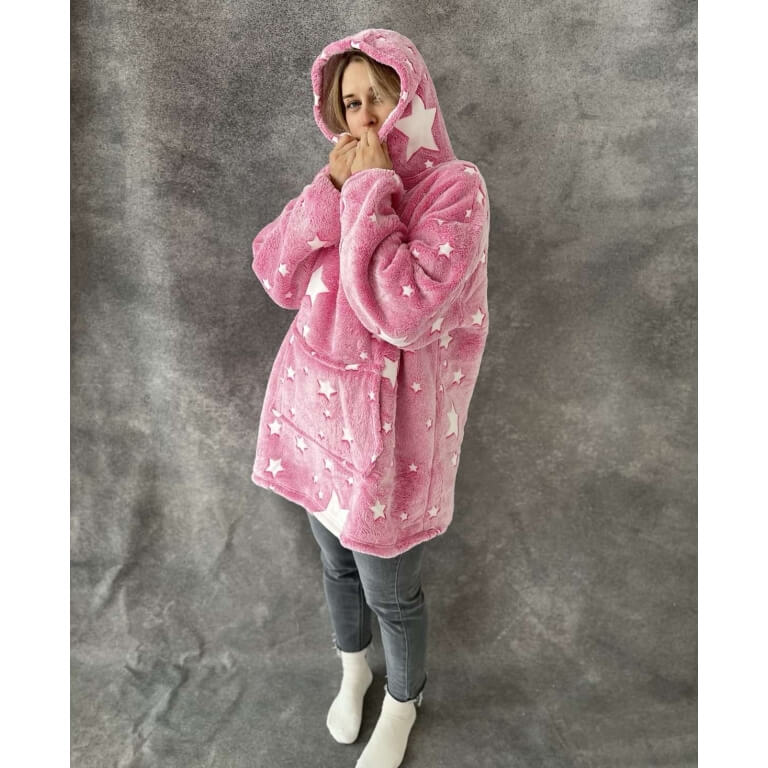 Pledas džemperis šviečiantis XXL , rožinė