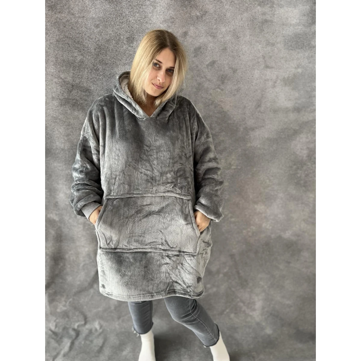 Pledas džemperis XXL , pilkas