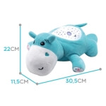 Pliušinis žaislas Woopie Hipopotamas su lopšinėmis ir šviesomis