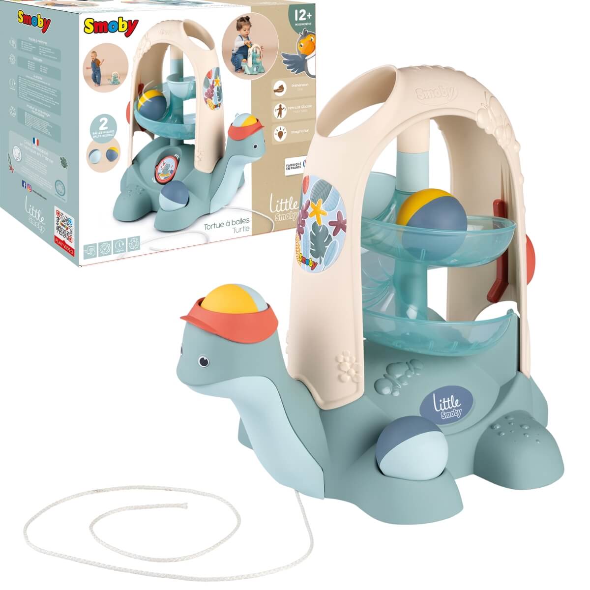 Žaislas Smoby Vėžliukas su kamuoliukais ir čiuožykla 2in1