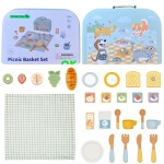 Medinis žaislas Pikniko rinkinys lagamine 3+ su priedais