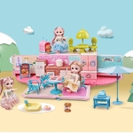 Lėlių kemperis Woopie 2-in-1 Camper XXL Su figūrėlėmis ir virtuve