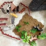 Gyvūnų figūrėlės Woopie Ferma 57 vnt Su dėklu 3+ metų