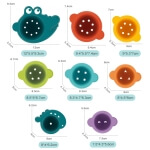 Vonios žaislai Woopie Puodelių rinkinys 8 vnt Nuo 12 mėn