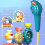 Vonios žaislas Woopie Vandens antis Su siurbtukais ir dušu 18+ mėn