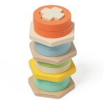 Formų rūšiavimo rinkinys Medinis 16d Pastelinės spalvos