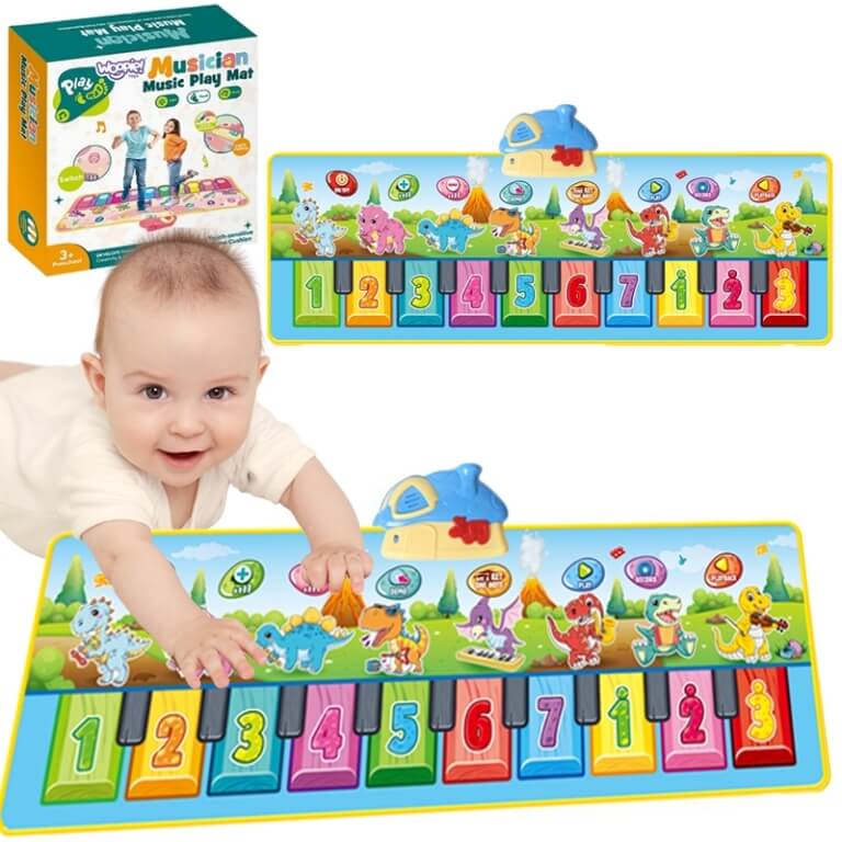 Muzikinis kilimėlis WOOPIE Dinusie 2in1 su dinozaurais