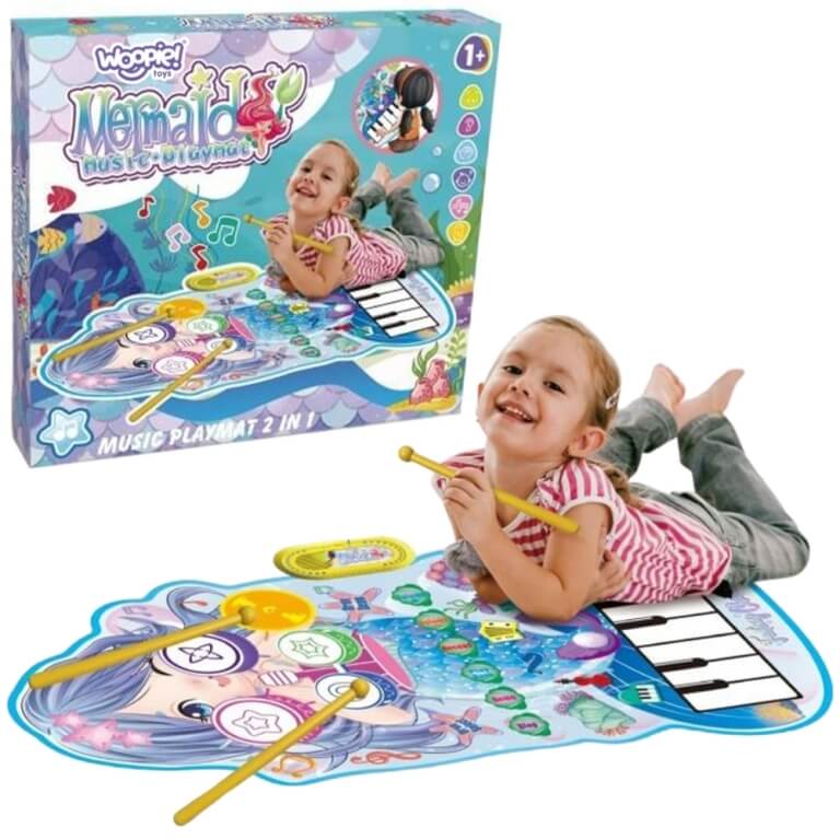 Muzikinis kilimėlis WOOPIE Mermaid Music Mat 2in1 vaikams