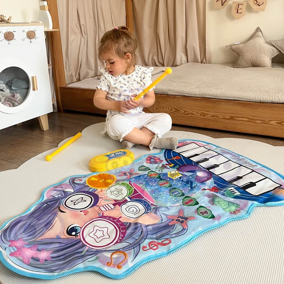 Muzikinis kilimėlis WOOPIE Mermaid Music Mat 2in1 vaikams
