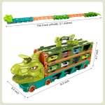 Sunkvežimis WOOPIE 4in1 T-Rex trasa su 8 automobiliais 2.1m