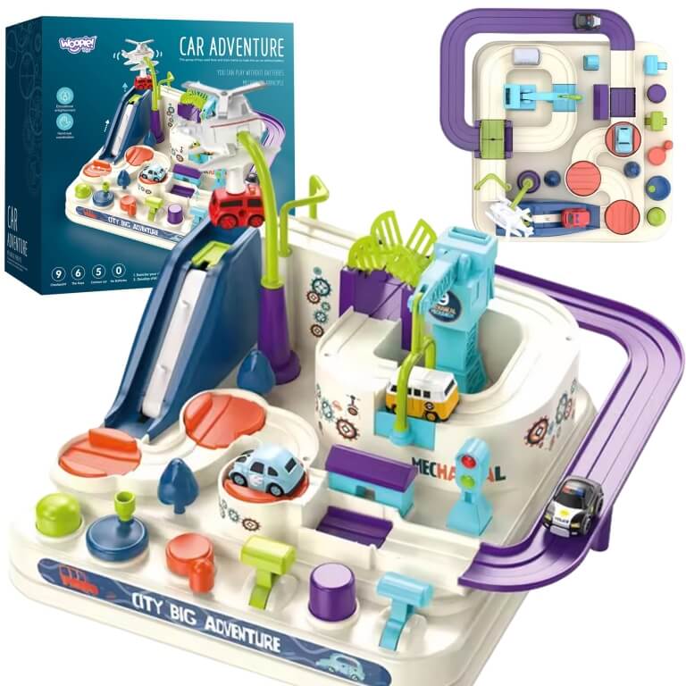 Interaktyvi trasa vaikams WOOPIE Miesto transportas su kliūtimis 3+