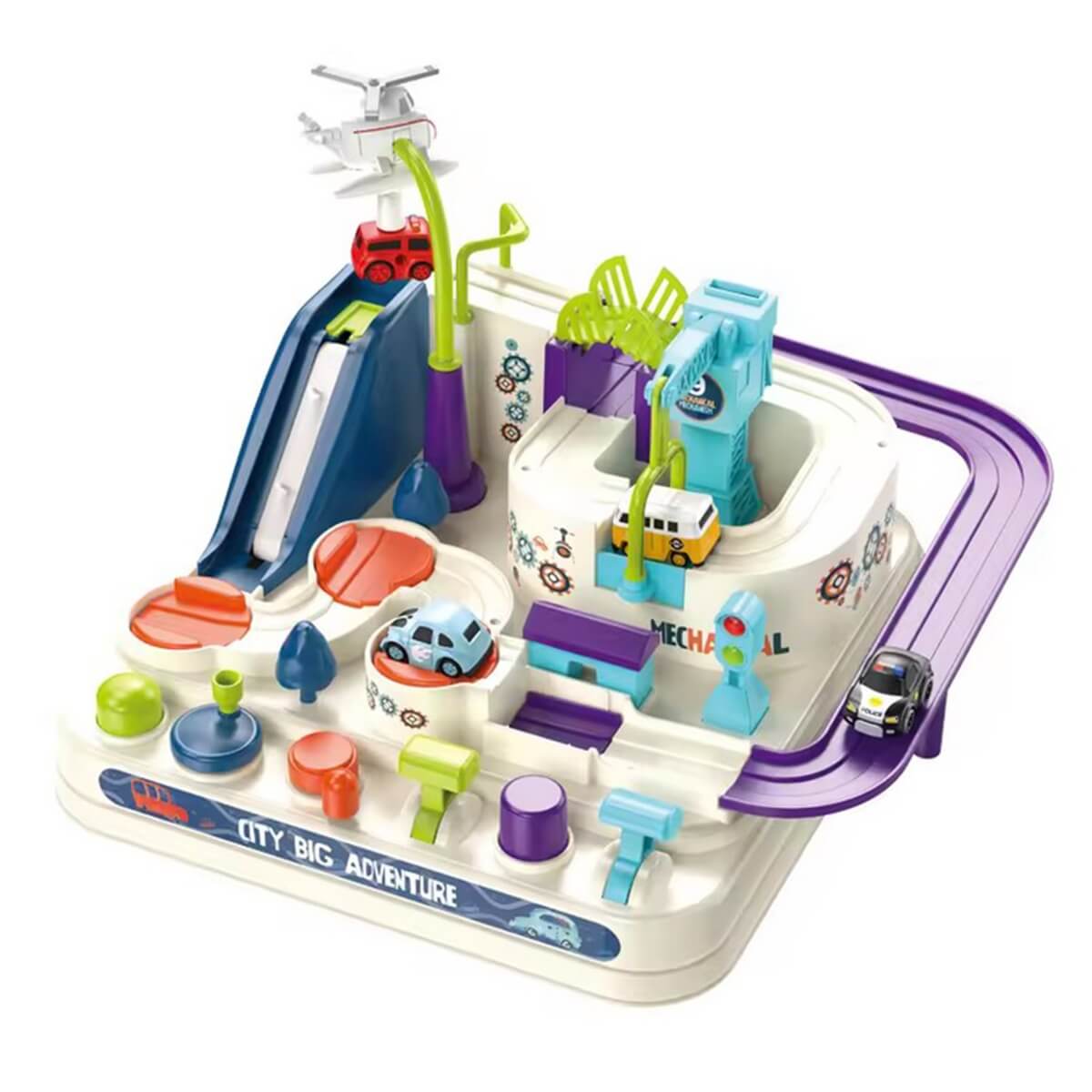 Interaktyvi trasa vaikams WOOPIE Miesto transportas su kliūtimis 3+